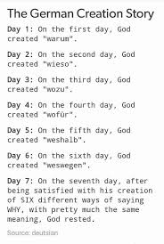 The German Creation Story Aprender Aleman