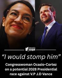 A poll released Tuesday shows Rep. Alexandria Ocasio-Cortez pulling ahead  of Vice President JD Vance for the first time in a hypothetical 2028  presidential matchup. The Argument/Verasight survey has AOC leading Vance