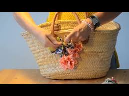 Asas y cierre de piel con hebilla de latón. Tutorial Para Decorar Capazo Con Flores De Tela En 1 Hora Youtube