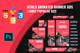 Html5 Banner Ads Template Creative Html Css Themes Creative Market