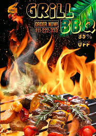 barbecue bbq flyer template food advertising restaurant advertising barbecue design