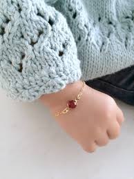 Baby Birthstone Bracelet Baptism Bracelet Christening Bracelet 14k Gold Filled Personalized Birthstone Bracelet New Baby New Mom Gift Baby Jewelry Baby Jewelry Gold Baby Girl Jewelry