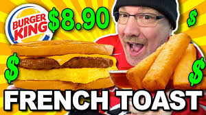 Slice the toast into 4 place the french toast sticks on the frying pan in an even layer. Burger King S French Toast Sandwich And French Toast Sticks For 8 90 Youtube