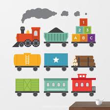 Train Wall Decal Train Decal Train Wall Sticker Train Theme Etsy Nursery Wall Decals Train Nursery Train Wall Art