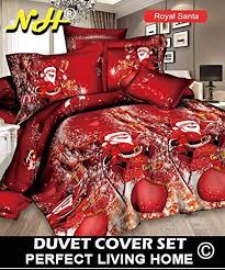 Copriletto natalizio / nkss 4 pezzi cuscino copriletto natalizio decorazioni. Doppio Mas International Royal Santa Con Babbo Natale E Slitta Set Di Biancheria Da Letto Con Copripiumino E Federe Casa E Cucina Tessili Per La Casa Nsb Group Com