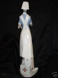 Lladro Black 6256 Nurse 14 Tall Making Rounds Box 45819393