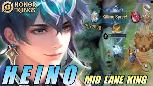 HEINO Mid Lane King Honor of Kings (HOK) INSANE DAMAGE!!! best technique  use in game