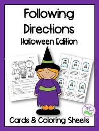 This halloween themed following directions coloring pack contains 6 halloween themed scenes, all in black and white (line art). Following 2 Step Directions Coloring Worksheets Teaching Resources Tpt