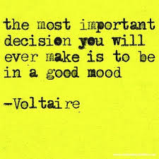 The Most Important Decision You Will Ever Make Is To Be In A Good Mood Voltaire Great Quote Abundance Quotes Quotable Quotes Inspirational Words
