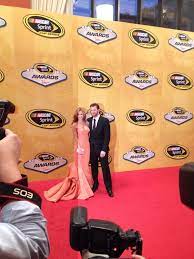 Before the burnout safety meeting, i stood at the corner of broadway and 3rd the last time i sat shotgun in a nascar car was in belgium, of all places. 12 6 13 In Las Vegas At Nascar Banquet Dale Amy Dale Jr Nascar Banquet Dale Earnhardt Jr