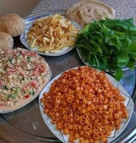 غداء الشهر كامل إقتصادي و موفر😋 بدون لحوم😋 افتحو الصور😋👇⤴️