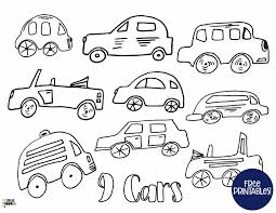 vehicles numbers 1 10 10 pages with cars trucks planes helicopters boats stevie doodles free printable coloring pages