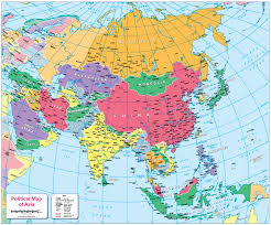 Asia continent map | and travel information home worldwide maps. Children S Political Map Of Asia 14 99 Cosmographics Ltd