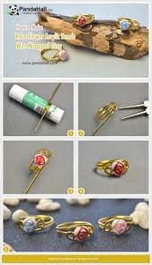 I just made this out of some soft wire, and i think its pretty cool! How To Make Rose Flower Acrylic Beads Wire Wrapped Ring Wrap The Gold Aluminum Wire Into A Ring Shape Handmade Wire Jewelry Wire Jewelry Rings Diy Wire Jewelry