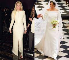 Meghan Markle S Wedding Dress Pays Tribute To Her Style Icon Carolyn Bessette Kennedy Meghan Markle Wedding Dress Wedding Dresses Dresses
