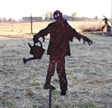 Zombie Gardener Stake Undead Ghoul Yard Invasion Of The Walking Dead Decoration 15 00 Via Etsy Sad