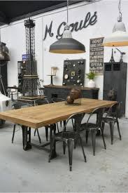 Industrial style 3 piece dining table wood and metal, brown and blackto enhance the charm of your dining room, this 3 piece dining set is the one you must have in your space. 30 Adorable Industrial Table Design Ideas Trenduhome Rustic Dining Room Diy Dining Room Rustic Kitchen