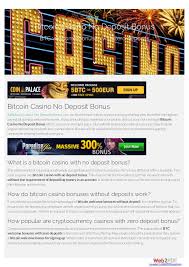 Learn how to use bitcoin and earn free bonus cryptocurrencies with new accounts. Bitcoin Casino No Deposit Bonus