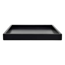 Shop coffee tables at target. Amazon Com Black Coffee Table Ottoman Serving Tray Without Handles Low Profile Shallow Decorative Butler Server Medium To Extra Large Handmade