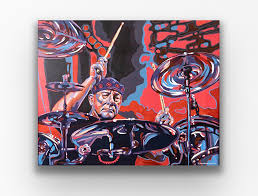 Drummer Neil Peart Art Print