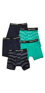 Fruit Of The Loom Boys 5 Pack Boxer Brief Set Green Blue