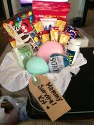 For the mom whose selfless love helped you grow, how can you show her your gratitude? Mommy To Be Mommy Survival Kit Baby Shower Sprinkle Shower Baby Shower Gift Basket Baby Shower Gifts New Mom Gift Basket