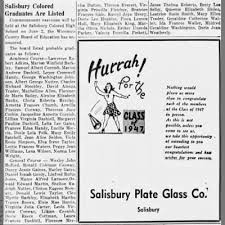 Salisbury Colored High School Graduates Class of 1947