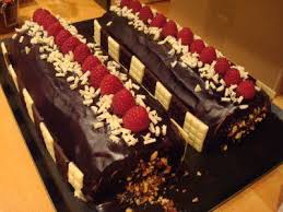 Buche De Noel With Raspberries Cake Roll Swiss Roll Cakes Log Cake