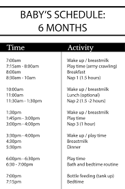 Babys Six Month Schedule And Introducing Solids Baby