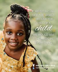 Through a child's eyes, the ordinary becomes extraordinary. Learn more  about RWSL by contacting us at 876-754-5485 or visiting our website at  www.rwsl.gov.jm. #WaterYourWeek #MondayMotivation #seethemagic  #ruralwatersupplyja #rwslja #rwsl