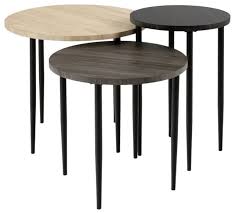 Best choice products set of 2 decorative nesting round patterned accent side coffee end table nightstands. 3 Piece Round Nesting Coffee Table Set Birch Midcentury Coffee Table Sets By Homesquare Houzz