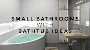 Modern bathtub with rain shower and clear glass partition. 45 Small Bathrooms With Bathtub Ideas Godiygo Com