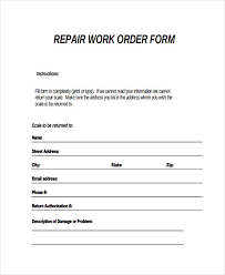 With all the right information on the template, all you have to do is print the template out and then fill out the columns with the correct information. Free 27 Printable Work Order Forms In Pdf Excel Ms Word