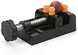 Yakamoz Universal Mini Drill Press Vise Clamp Table Bench Vice For Jewelry Walnut Nuclear Watch Repairing Clip On Diy S Bench Table Drill Press Vise Bench Vice