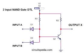 Nand Gate Circuit Diagram 2 Input Diode Transistor Logic Nand Gate Circuit Diagram Transistors