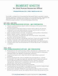 chief human resources officer resume