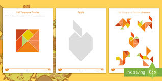 Tangrams are ancient chinese puzzles, great for building reasoning, geometry, and fine motor skills. Fun Math Puzzles Fall Tangram Activity Geometry Resource