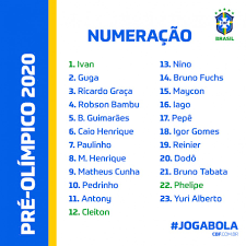 Clique aqui e teste o dazn grátis por um mês! Selecao Olimpica Numeracao Oficial Para O Torneio Pre Olimpico 2020 Confederacao Brasileira De Futebol