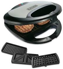 Black And Decker Grill Sandwich Maker Black Decker 750w 3 In 1 Sandwich Grill And Waffle Maker Ts2090 B5 Black Decker Waffles Maker Fast Cleaning