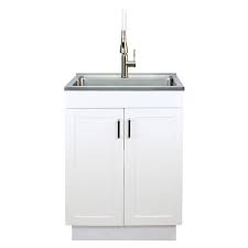 This beautiful ariel cambridge 48, 54 or 60 single sink bathroom cabinet is the perfect vanity to fit any bathroom and is available in espresso, grey, midnight blue or white vanity colors. Laundry Sink Base Cabinets Wayfair
