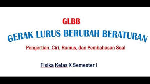 Materi Gerak Lurus Berubah Beraturan Dan Pembahasan Soal Soal Gerak Fisika Video