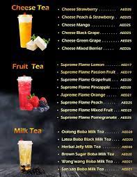 Bubble Tea Menu Minuman