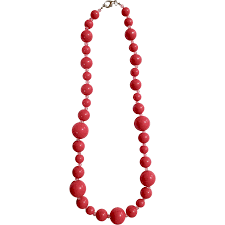 Large Hot Pink Plastic Beads Necklace Costume Jewelry 25 1 2 Pink Plastic Beaded Necklace Plastic Beads