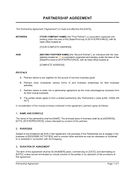 Partnership Agreement Template Sample Form Partnership Lettering Real Estate Forms