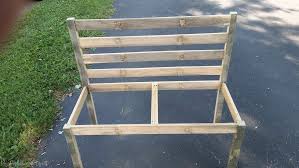 Does the bench hold a lot of weight? Wooden Slat Bench Plans Rustic Bench With Back My Repurposed Life Rescue Re Imagine Repeat