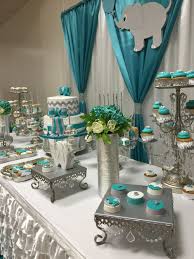Baby Shower Elephant Turquoise Cake Cookies Rices Krispies Cake Pops C Elephant Baby Shower Candy Table Baby Shower Candy Table Elephant Baby Shower Candy
