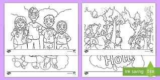 Click on the holi festival image, it will open the selected image attachment page. Holi Colouring Pages For Children Holi Cards Children