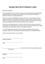 Fair dismissals during probationary periods. 18 Sample Employment Probation Period Letters In Pdf Ms Word
