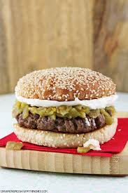 Cream Cheese Green Chile Burgers Cooking On The Grill Food Food Drink