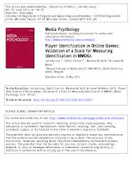 Senior online games are fun and even more thrilling when they are free. Pdf Player Identification In Online Games Validation Of A Scale For Measuring Identification In Mmorpgs